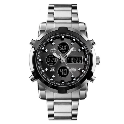 📢📢53 % RABATT!! ⏰ Wasserdichte Analog-Digital-Militäruhr für Herren – 48 mm, multifunktional & Armband aus Edelstahl! 🕰️💪