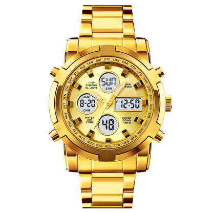 📢📢53 % RABATT!! ⏰ Wasserdichte Analog-Digital-Militäruhr für Herren – 48 mm, multifunktional & Armband aus Edelstahl! 🕰️💪