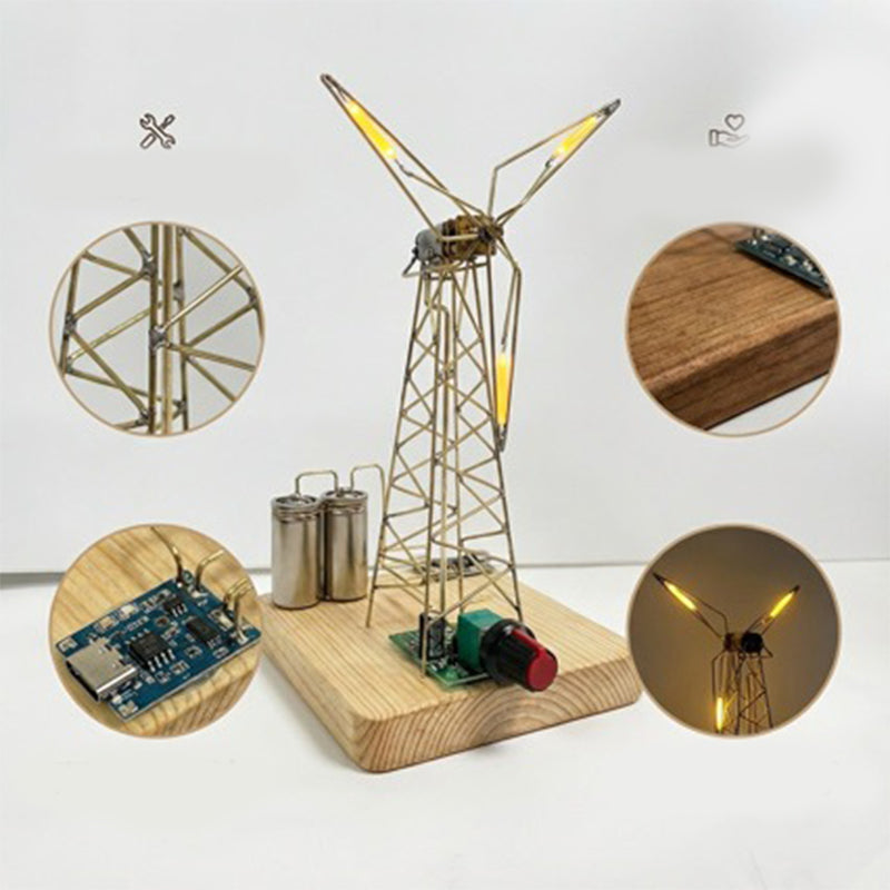 🔥Solange der Vorrat reicht 40 % Rabatt!🎉DIY Retro-Windmühlen-Nachtlicht-Set
