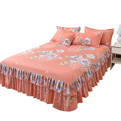 🔥Solange der Vorrat reicht 40 % Rabatt🛏️ Dreiteiliger Bettrock mit Rüschen