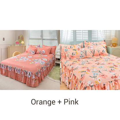 🔥Solange der Vorrat reicht 40 % Rabatt🛏️ Dreiteiliger Bettrock mit Rüschen