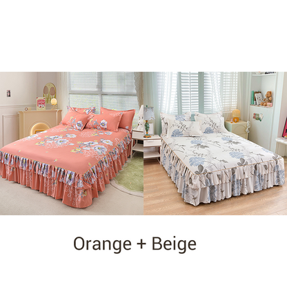 📢📢70 % Rabatt!! ⏰ 3-teiliges Rüschen-Bettrock-Set 🛏️