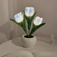 🌷LED-Tulpenlampe, simuliertes Tulpen-Nachtlicht mit Vase, Tischlampe, Dekoration, geeignet für Zuhause, Wohnzimmer, Tischdekoration