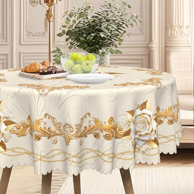 🔥Solange der Vorrat reicht 40 % Rabatt!🎉Wasserdichte goldene Rosen-Tischdecke