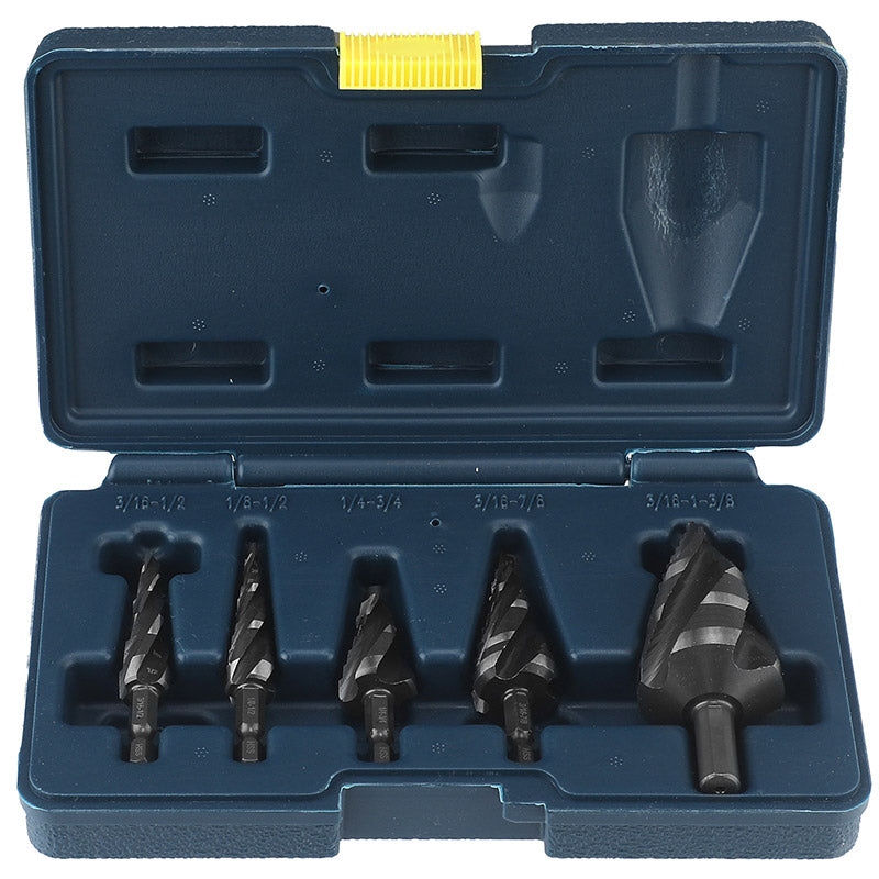 🔥Solange der Vorrat reicht 40 % Rabatt!🧰5-tlg. HSS-Stufenbohrer-Set für Metall