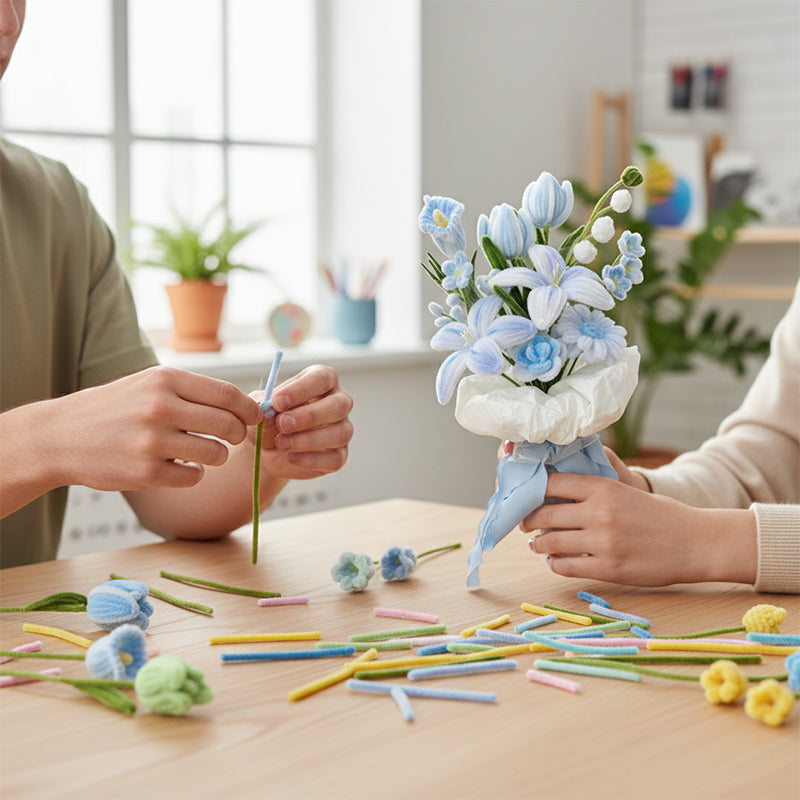🔥Solange der Vorrat reicht 40 % Rabatt!🎉DIY-Set für Blumenstrauß aus Pfeifenreinigern DIY