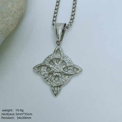 🔥Solange der Vorrat reicht 40 % Rabatt!🎉Unisex Witch Knot Pendant Necklace📿