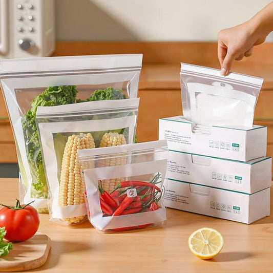 🔥Solange der Vorrat reicht 40 % Rabatt!🎉Transparent Food-Grade Reinforced Double-Seal Bags