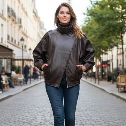 🔥 Die ultimative Attitüde – Bikerjacke aus Kunstleder – Ausgefallener Stil & Tragekomfort für jeden Tag 【Begrenzte Stückzahl】