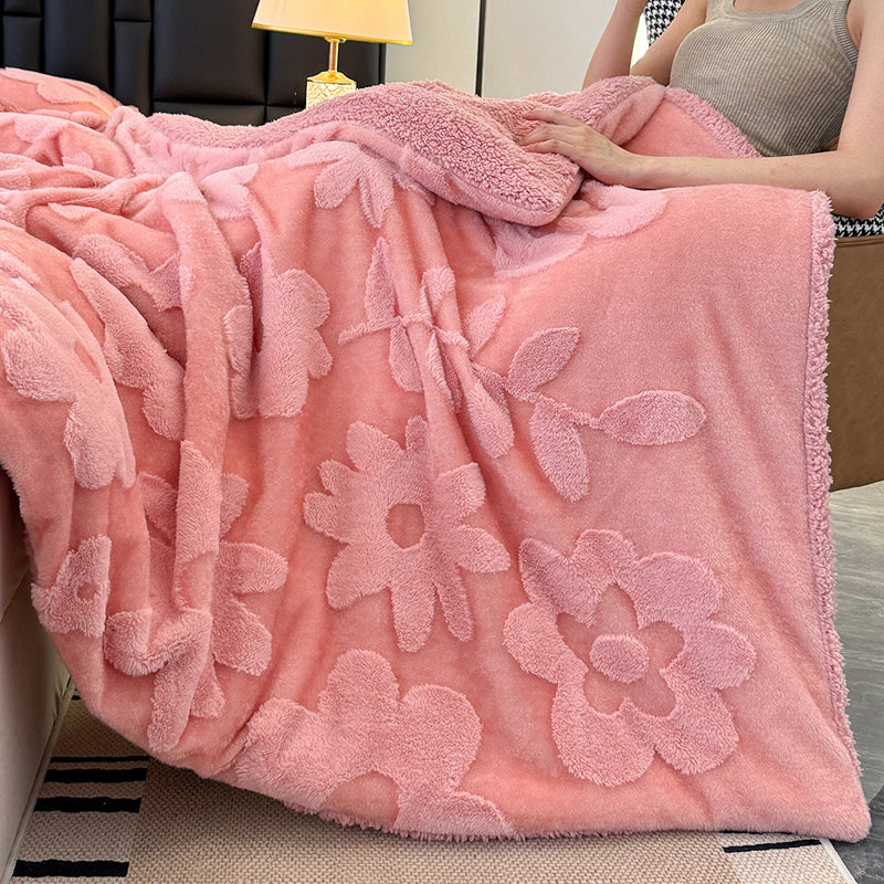 🔥Solange der Vorrat reicht 40 % Rabatt!🎉Doppellagige Plüsch-Jacquard-Decke