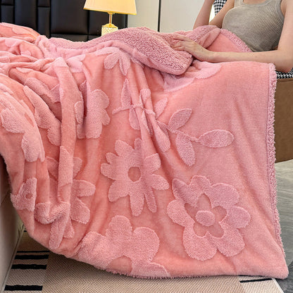 🔥Solange der Vorrat reicht 40 % Rabatt!🎉Doppellagige Plüsch-Jacquard-Decke