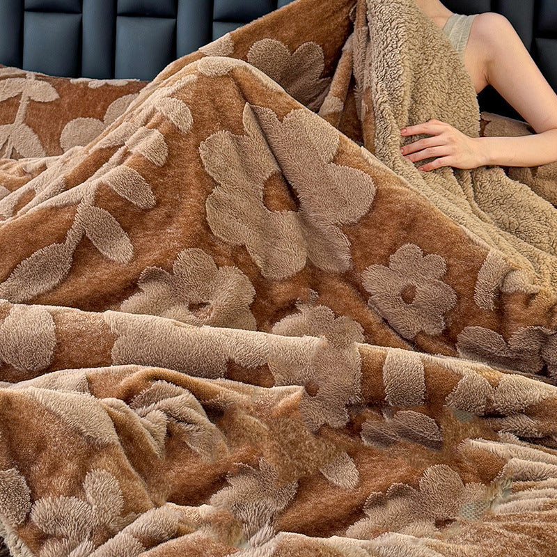 🔥Solange der Vorrat reicht 40 % Rabatt!🎉Doppellagige Plüsch-Jacquard-Decke