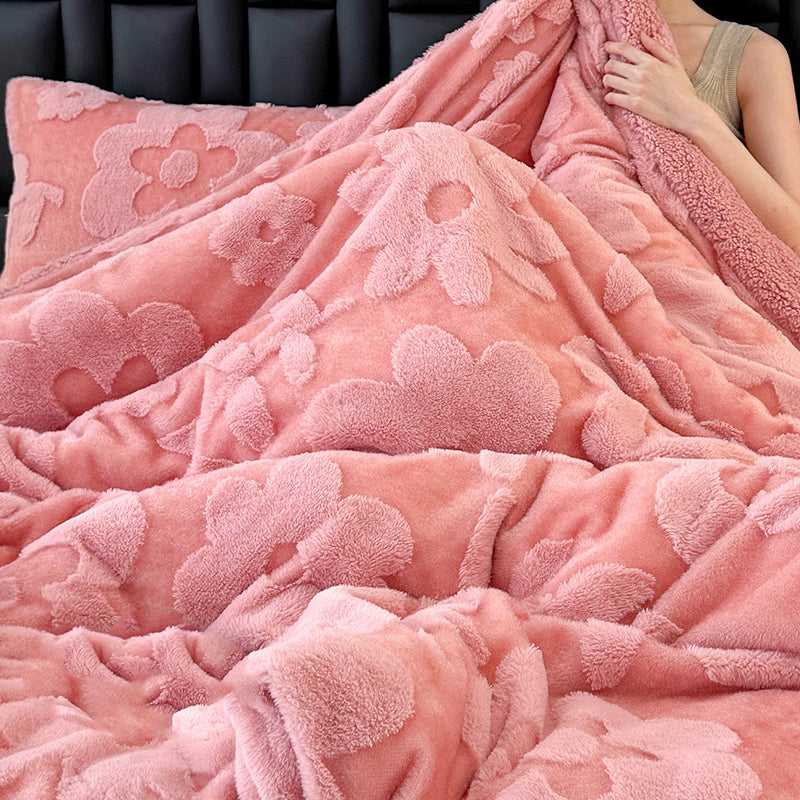 🔥Solange der Vorrat reicht 40 % Rabatt!🎉Doppellagige Plüsch-Jacquard-Decke