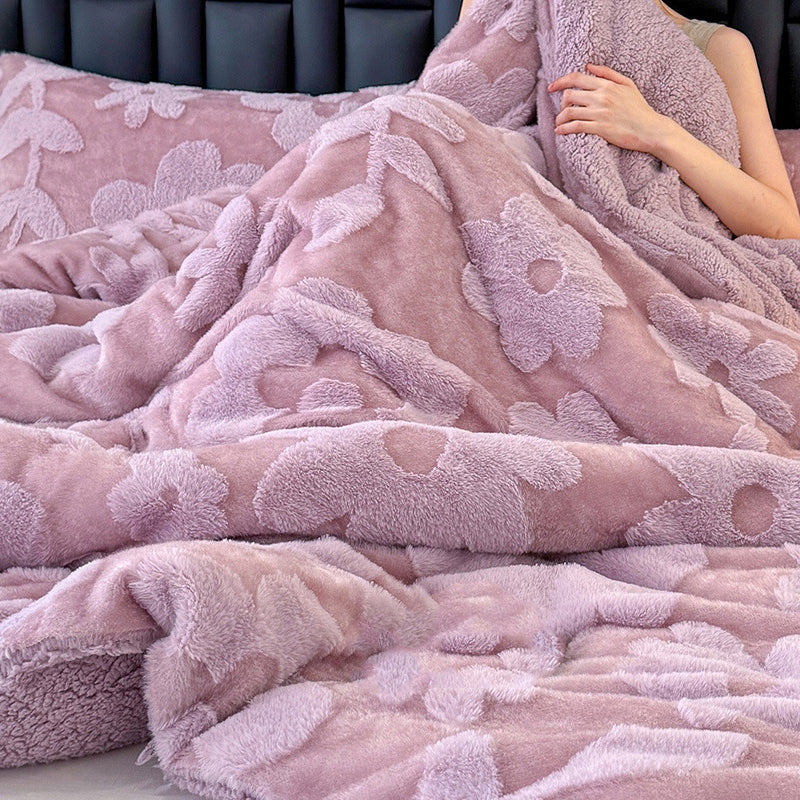 🔥Solange der Vorrat reicht 40 % Rabatt!🎉Doppellagige Plüsch-Jacquard-Decke