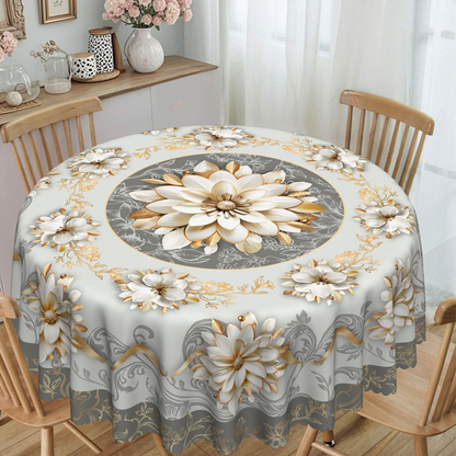 🎉 Neujahrsgeschenk – 50% RABATT!💮 Elegante wasserfeste Relieftischdecke mit Blumenmuster – stilvoll & pflegeleicht!