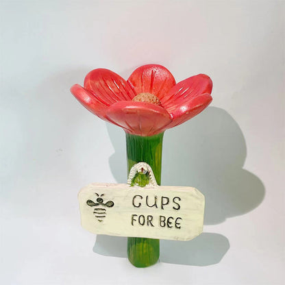🌿🌸 Keramische Bienentränke in Blütenform💦🐝Praktischer Wasserspender für Bienen, wetterfest & nachhaltig – schonend für Insekten!