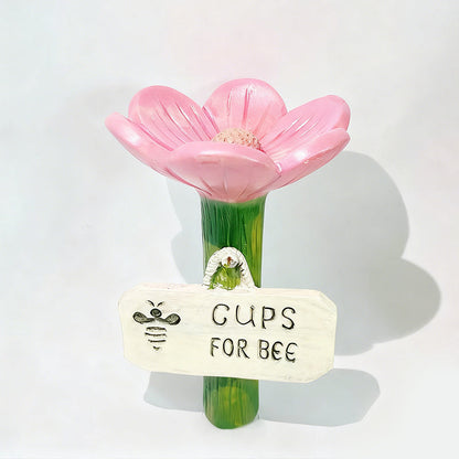 🌿🌸 Keramische Bienentränke in Blütenform💦🐝Praktischer Wasserspender für Bienen, wetterfest & nachhaltig – schonend für Insekten!
