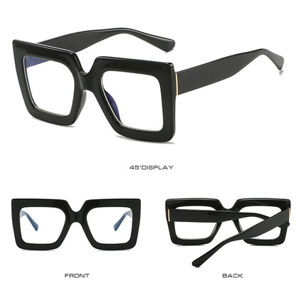 🔥Solange der Vorrat reicht 40 % Rabatt!🎉Schicke, übergroße, quadratische, lichtundurchlässige Brille in Blau