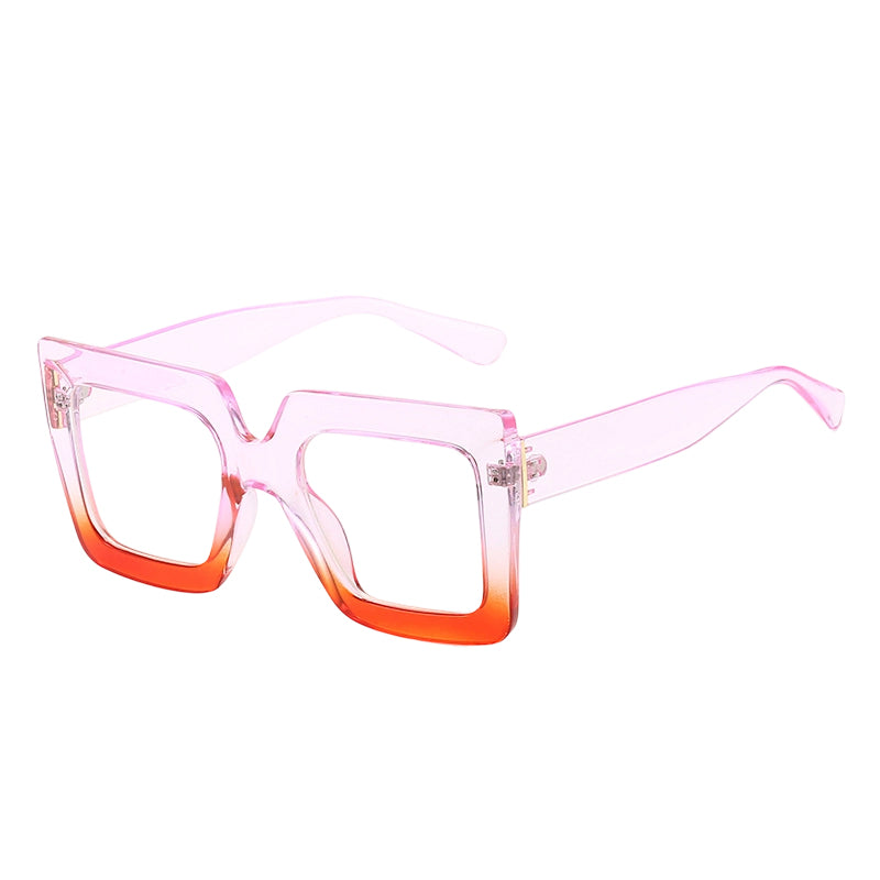🔥Solange der Vorrat reicht 40 % Rabatt!🎉Schicke, übergroße, quadratische, lichtundurchlässige Brille in Blau