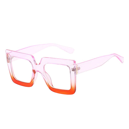 🔥Solange der Vorrat reicht 40 % Rabatt!🎉Schicke, übergroße, quadratische, lichtundurchlässige Brille in Blau