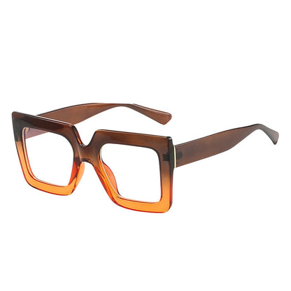 🔥Solange der Vorrat reicht 40 % Rabatt!🎉Schicke, übergroße, quadratische, lichtundurchlässige Brille in Blau