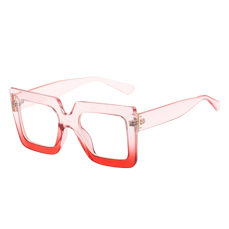 🔥Solange der Vorrat reicht 40 % Rabatt!🎉Schicke, übergroße, quadratische, lichtundurchlässige Brille in Blau