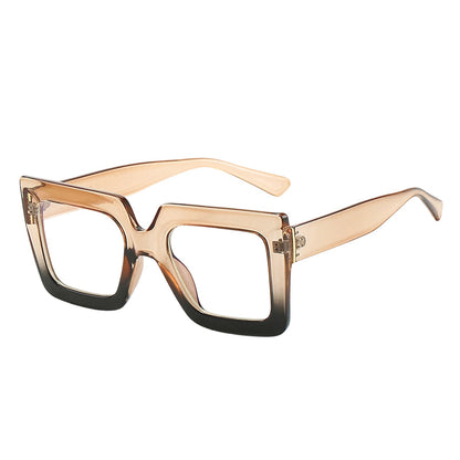 🔥Solange der Vorrat reicht 40 % Rabatt!🎉Schicke, übergroße, quadratische, lichtundurchlässige Brille in Blau
