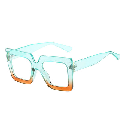 🔥Solange der Vorrat reicht 40 % Rabatt!🎉Schicke, übergroße, quadratische, lichtundurchlässige Brille in Blau