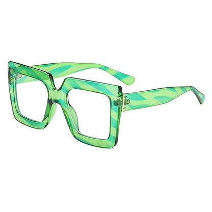 🔥Solange der Vorrat reicht 40 % Rabatt!🎉Schicke, übergroße, quadratische, lichtundurchlässige Brille in Blau