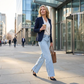 🔥Solange der Vorrat reicht 40 % Rabatt!🎉High-Waist Jeans mit weitem Bein und ausgefranstem Saum