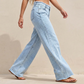 🔥Solange der Vorrat reicht 40 % Rabatt!🎉High-Waist Jeans mit weitem Bein und ausgefranstem Saum