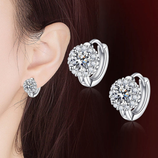 🔥Solange der Vorrat reicht 40 % Rabatt!🎉Brilliant Faux Moissanite Hoop Earrings for Women