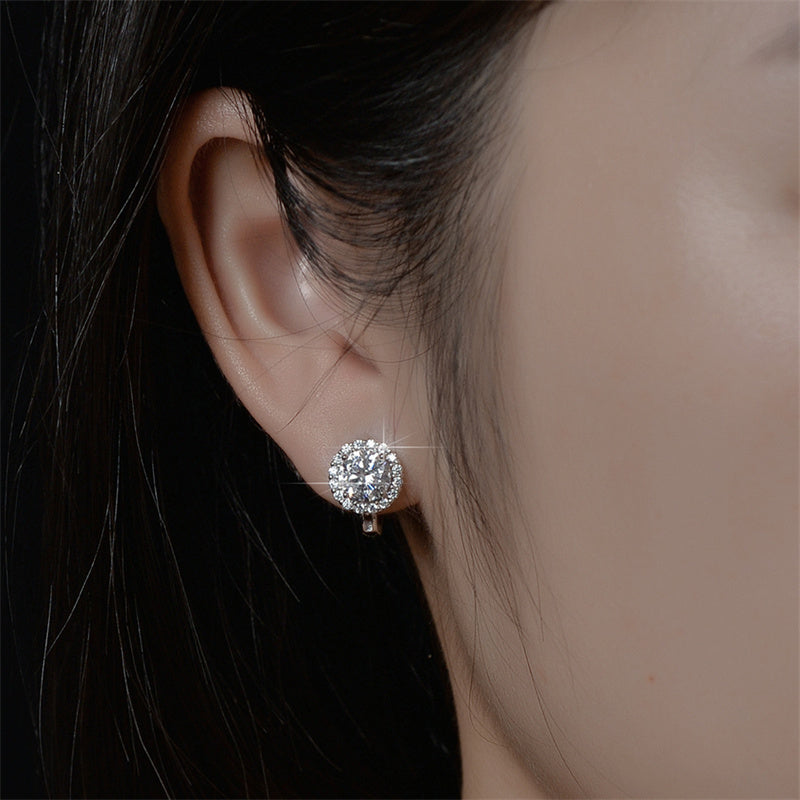 🔥Solange der Vorrat reicht 40 % Rabatt!🎉Brilliant Faux Moissanite Hoop Earrings for Women