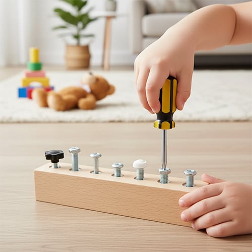 🔥Solange der Vorrat reicht 40 % Rabatt!🎉Pädagogisches Schraub-Activity-Board – Feinmotorik & logisches Denken kinderleicht entwickeln🧠✨ Lernspielzeug Nr.1