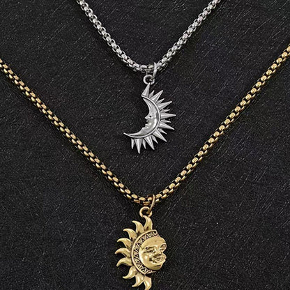 🎁Valentinstagsgeschenk🔥 Sonnen- und Mond-Anhänger-Set