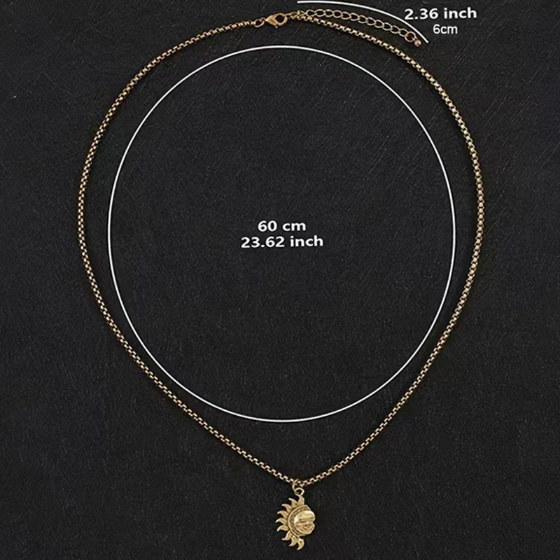 🎁Valentinstagsgeschenk🔥 Sonnen- und Mond-Anhänger-Set