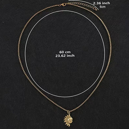 🎁Valentinstagsgeschenk🔥 Sonnen- und Mond-Anhänger-Set