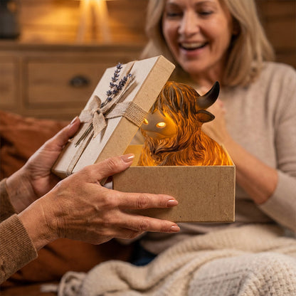 🔥🎁 Neuerscheinung 50% RABATT 💥🐮 Die gemütliche Highland-Stimmung: Hochlandrinder-Lampe