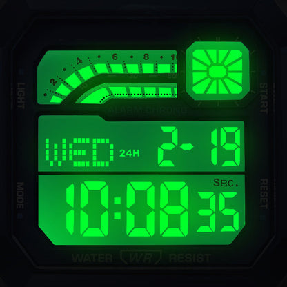 ⌚ 50% RABATT! ⏱️ Unisex-Digitaluhr mit Quadratischem Display – Leuchtanzeige, 50M Wasserdicht & Leichter Haltbarer Armband 🌙