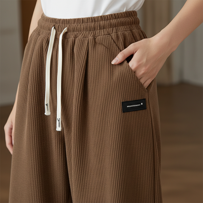 🔥Solange der Vorrat reicht 40 % Rabatt!🎉Lässige Damenhose aus Cord mit weitem Bein