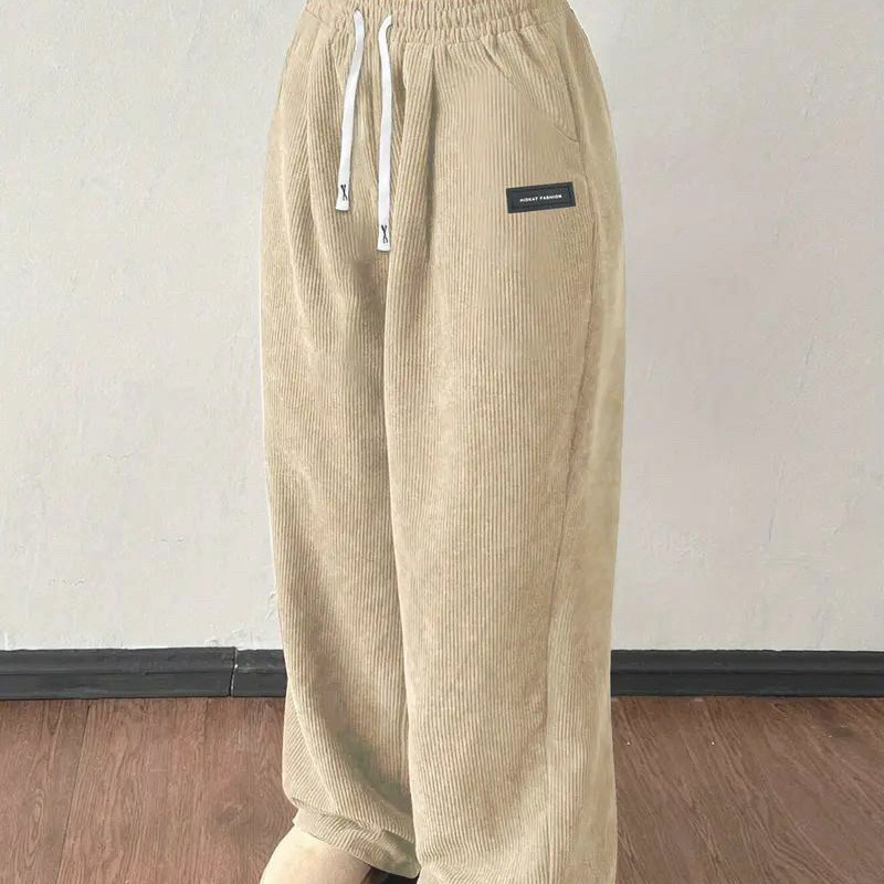 🔥Solange der Vorrat reicht 40 % Rabatt!🎉Lässige Damenhose aus Cord mit weitem Bein