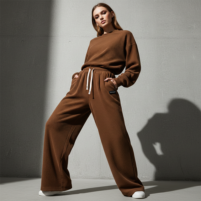 🔥Solange der Vorrat reicht 40 % Rabatt!🎉Lässige Damenhose aus Cord mit weitem Bein