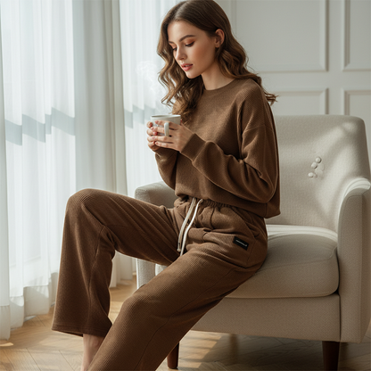 🔥Solange der Vorrat reicht 40 % Rabatt!🎉Lässige Damenhose aus Cord mit weitem Bein