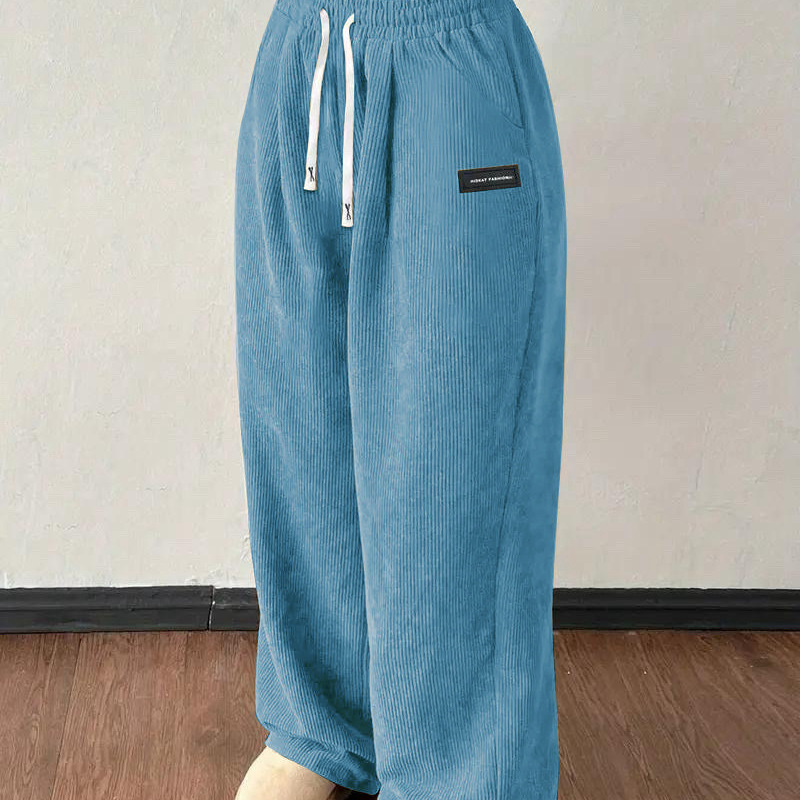 🔥Solange der Vorrat reicht 40 % Rabatt!🎉Lässige Damenhose aus Cord mit weitem Bein