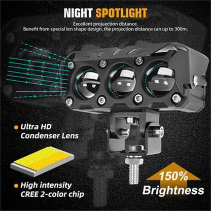 🎉 Neujahrsgeschenk – 50% RABATT!🏍️Motorrad LED Hilfslicht: 4500 Lumen | 2 Farbmodi (Gelb/Weiß) | IP67 Wasserdicht – 150m Sichtweite für maximale Sicherheit nachts & bei Nebel