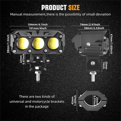 🎉 Neujahrsgeschenk – 50% RABATT!🏍️Motorrad LED Hilfslicht: 4500 Lumen | 2 Farbmodi (Gelb/Weiß) | IP67 Wasserdicht – 150m Sichtweite für maximale Sicherheit nachts & bei Nebel