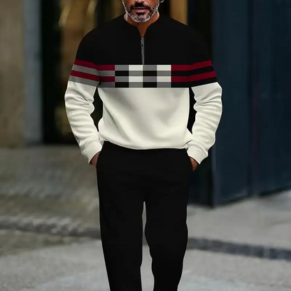 🔥Solange der Vorrat reicht 40 % Rabatt!🎉Herren-Set mit Grafikprint – Pullover und Hose