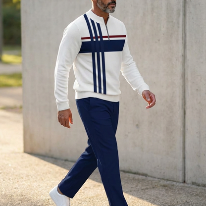 🔥Solange der Vorrat reicht 40 % Rabatt!🎉Herren-Set mit Grafikprint – Pullover und Hose
