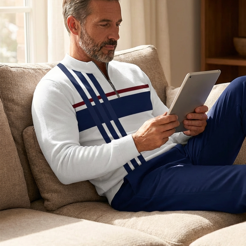 🔥Solange der Vorrat reicht 40 % Rabatt!🎉Herren-Set mit Grafikprint – Pullover und Hose