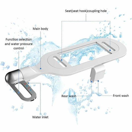 🚽 🚿 Nichtelektrischer Bidet-Aufsatz mit Doppeldüse – Hygienische Selbstreinigung, Einfache Installation & Wasserdruck-Kontrolle ✨